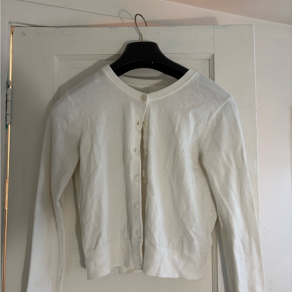 H&M Cream Button-Up Cardigan